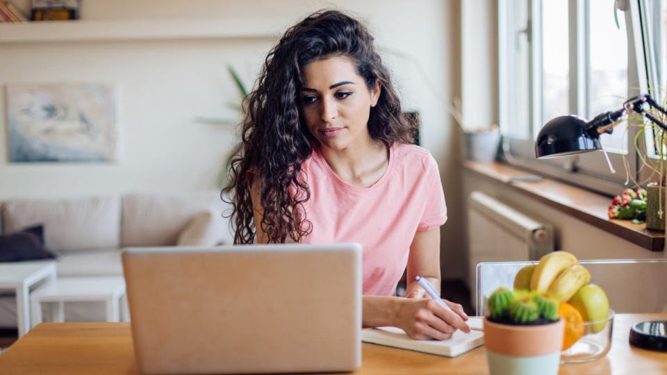 Young woman on a laptop