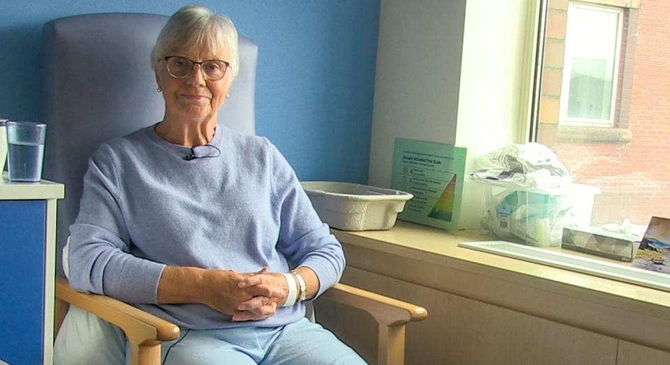 Jan Ritson, 71, had part of her leg removed and transferred to a separate hospital for treatment (SWNS)