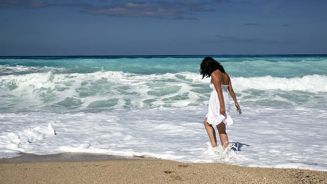 Young girl on a beach