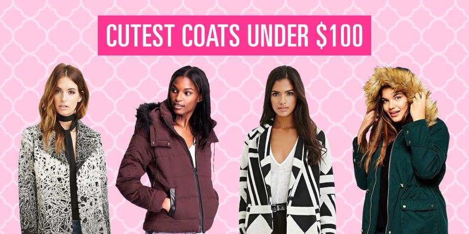 <p>Owning winter style is actually super easy – don't overthink your outfit, just throw on a statement coat with your favorite booties and run out the door. <br></p><p>And don't worry, stand-out outerwear doesn't have to cut into your savings. These adorable puffers, parkas, and sherpa jackets are all less than $100. Start shopping now. </p>