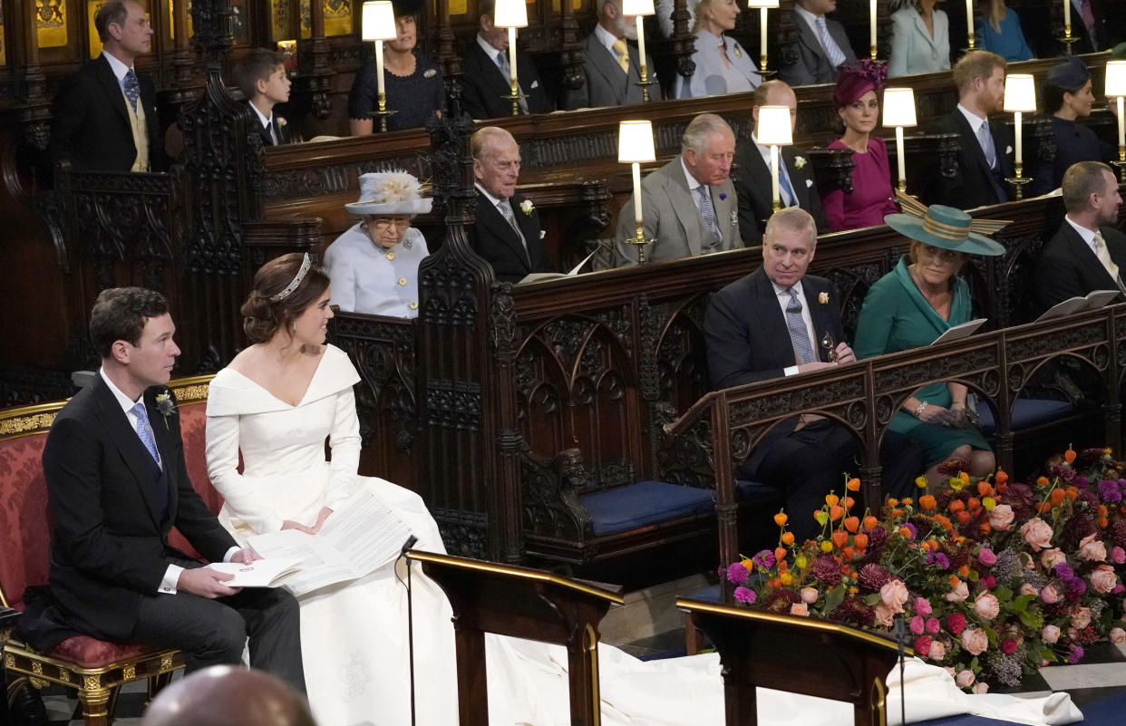 There was a noticeable empty seat in the chapel at Princess Eugenie’s wedding (PA)