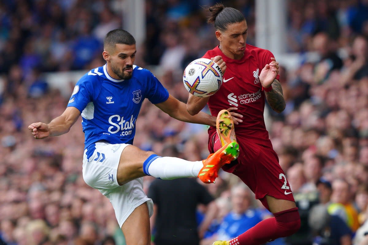 Anfield hosts the 242nd Merseyside derby on Monday (Peter Byrne/PA) (PA Wire)