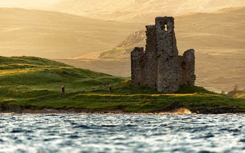 Ardvreck Castle on the bank of Loch Assynt - aumphotography