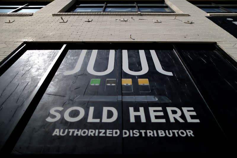 FILE PHOTO: A store selling Juul vaping products is seen in Los Angeles