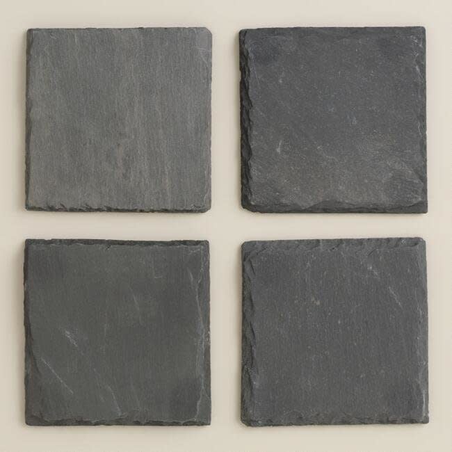 Get these <strong><a href="https://www.worldmarket.com/product/square+slate+coasters%2C+set+of+4.do?sortby=ourPicks&amp;from=fn" target="_blank" rel="noopener noreferrer">Square Slate Coasters&nbsp;here.</a></strong>