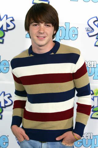 <p>Frazer Harrison/Getty</p> Drake Bell at the 'Teen People' Young Hollywood Issue party on August 7, 2004