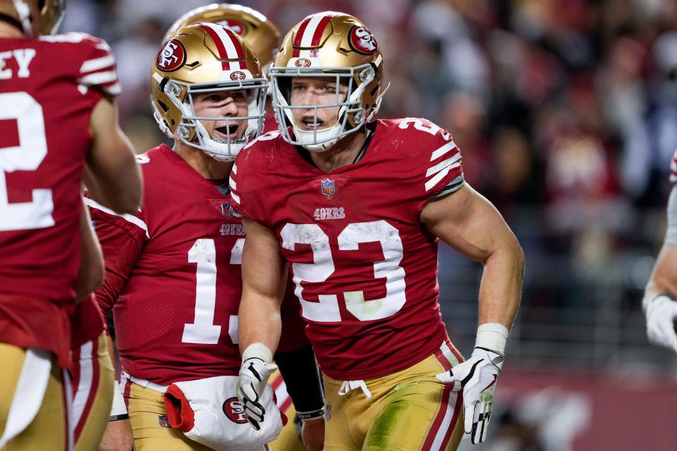 Christian McCaffrey and the San Francisco 49ers are underdogs against the Philadelphia Eagles in the NFC Championship Game.