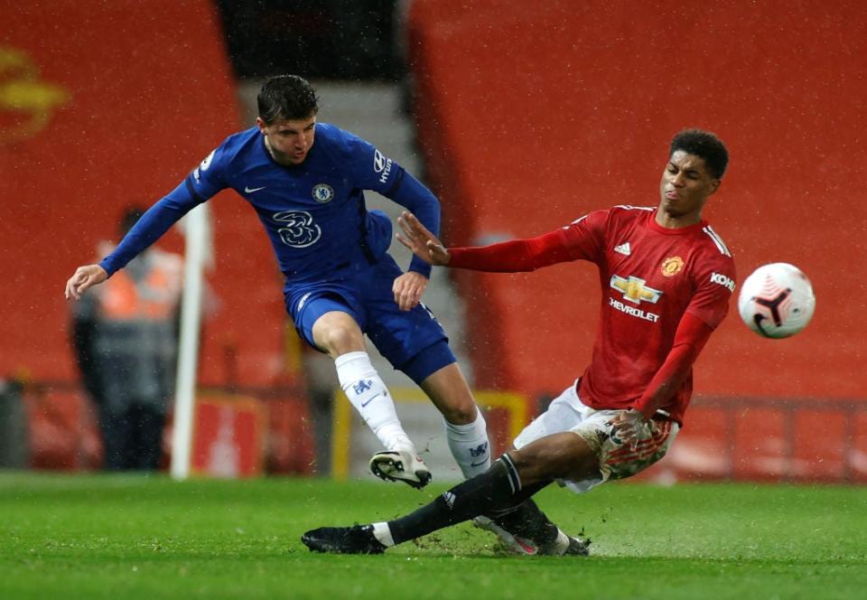 Pulisic and Rashford battle (Getty Images)