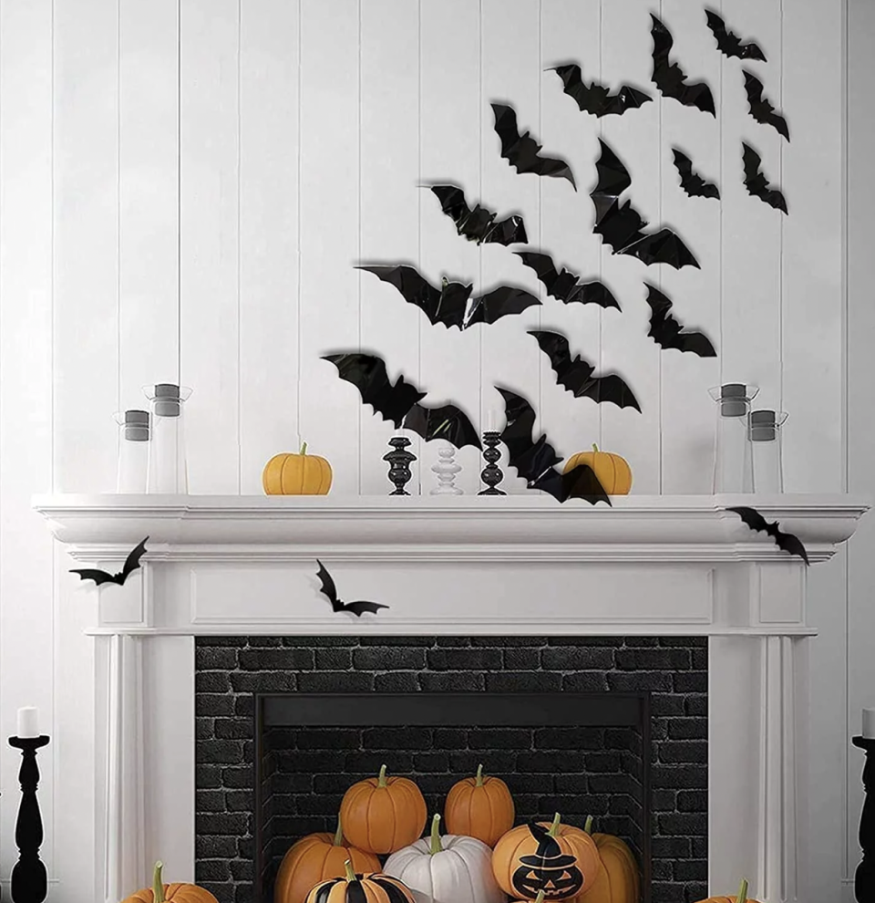 <p><a href="https://go.redirectingat.com?id=74968X1596630&url=https%3A%2F%2Fwww.walmart.com%2Fip%2FFashionwu-80pcs-3D-Bats-Stickers-Halloween-Party-Supplies-Waterproof-Scary-Wall-Decals-DIY-Home-Window-Decor-Removable-Stickers-Indoor-Outdoor-Decora%2F786860519&sref=https%3A%2F%2Fwww.thepioneerwoman.com%2Fholidays-celebrations%2Fg36720629%2Fwalmart-halloween-decorations%2F" rel="nofollow noopener" target="_blank" data-ylk="slk:Shop Now;elm:context_link;itc:0;sec:content-canvas" class="link ">Shop Now</a></p><p>3D Bat Stickers Wall Decorations</p><p>walmart.com</p><p>$5.98</p><span class="copyright">Walmart</span>