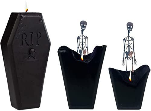 1) Gothic Coffin Skeleton Candle