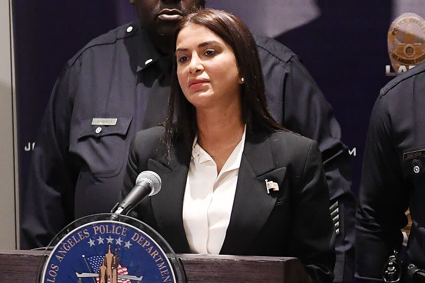 Capt. Lillian Carranza speaks during a 2018 news conference.