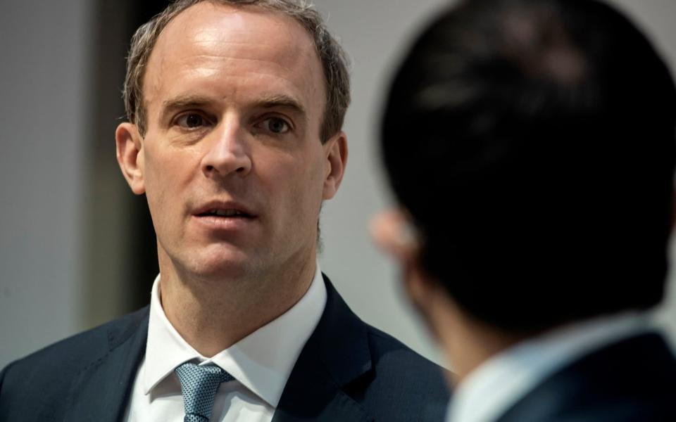 Dominic Raab: "The UK condemns the military coup and the arbitrary detention of Aung San Suu Kyi and other political figures." - Reuters