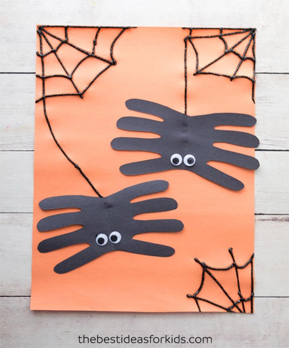 28) Spider Handprint Craft