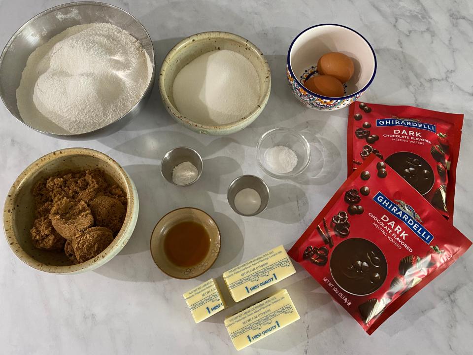 ingredients for 72 hour cookies