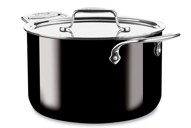 All-Clad Simply Strain 6-Quart Hard Anodized Nonstick Pot Black