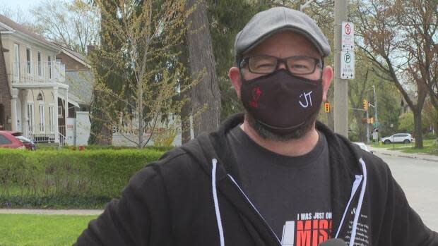 Nick Russell, 42, says he's on board to get the AstraZeneca vaccine and hopes others in his age group will do the same. (Jacob Barker/CBC - image credit)