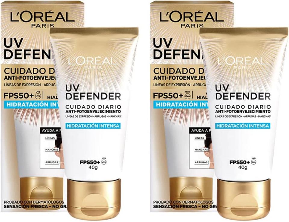 L'Oréal Paris Kit 2 Pack Protector Solar Hidratación Intensa, UV Defender/Amazon.com.mx