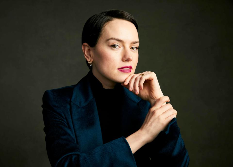 Daisy Ridley promotes the film "Sometimes I Think About Dying" during Sundance Film Festival.