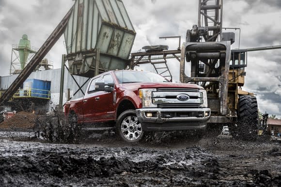 Ford's Super Duty F_Series in a construction area