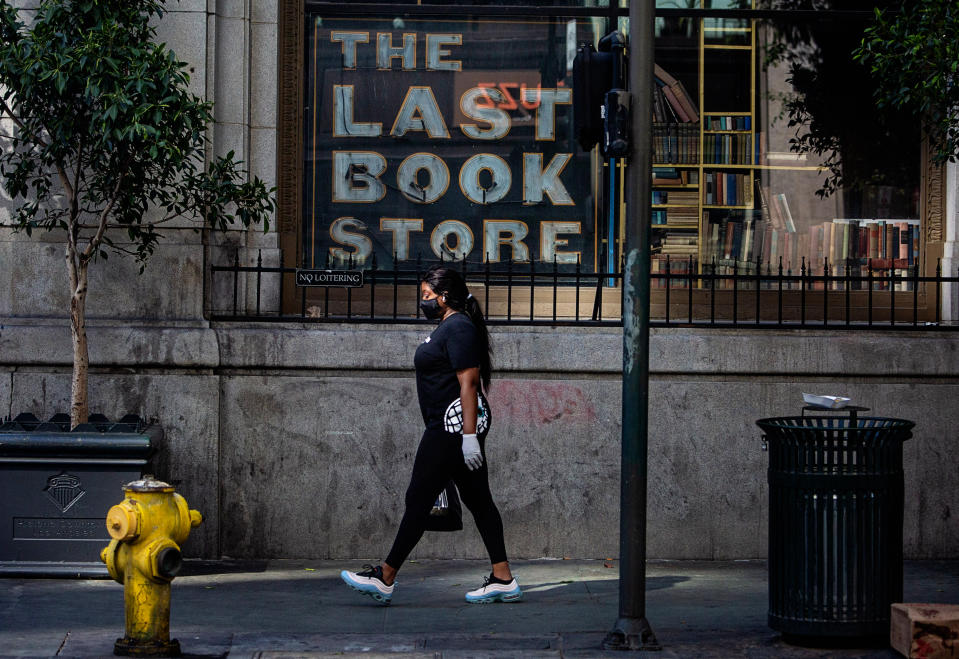 LOS ANGELES, CA - MAY 04: Gov. Gavin Newsom announced select retail businesses will be allowed to reopen starting Friday in California during the coronavirus pandemic on Monday, May 4, 2020 in Los Angeles, CA. (Jason Armond / Los Angeles Times via Getty Images)