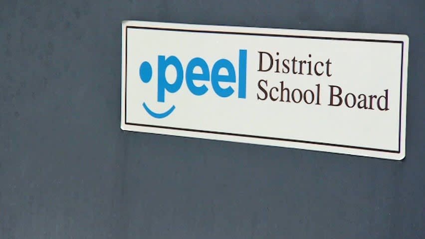 The Peel District School Board says a 'noxious substance' was sprayed inside Sandalwood Heights Secondary School shortly after noon Thursday. Paramedics say six people, including five minors, were transported to hospital in stable condition with minor injuries. (CBC - image credit)
