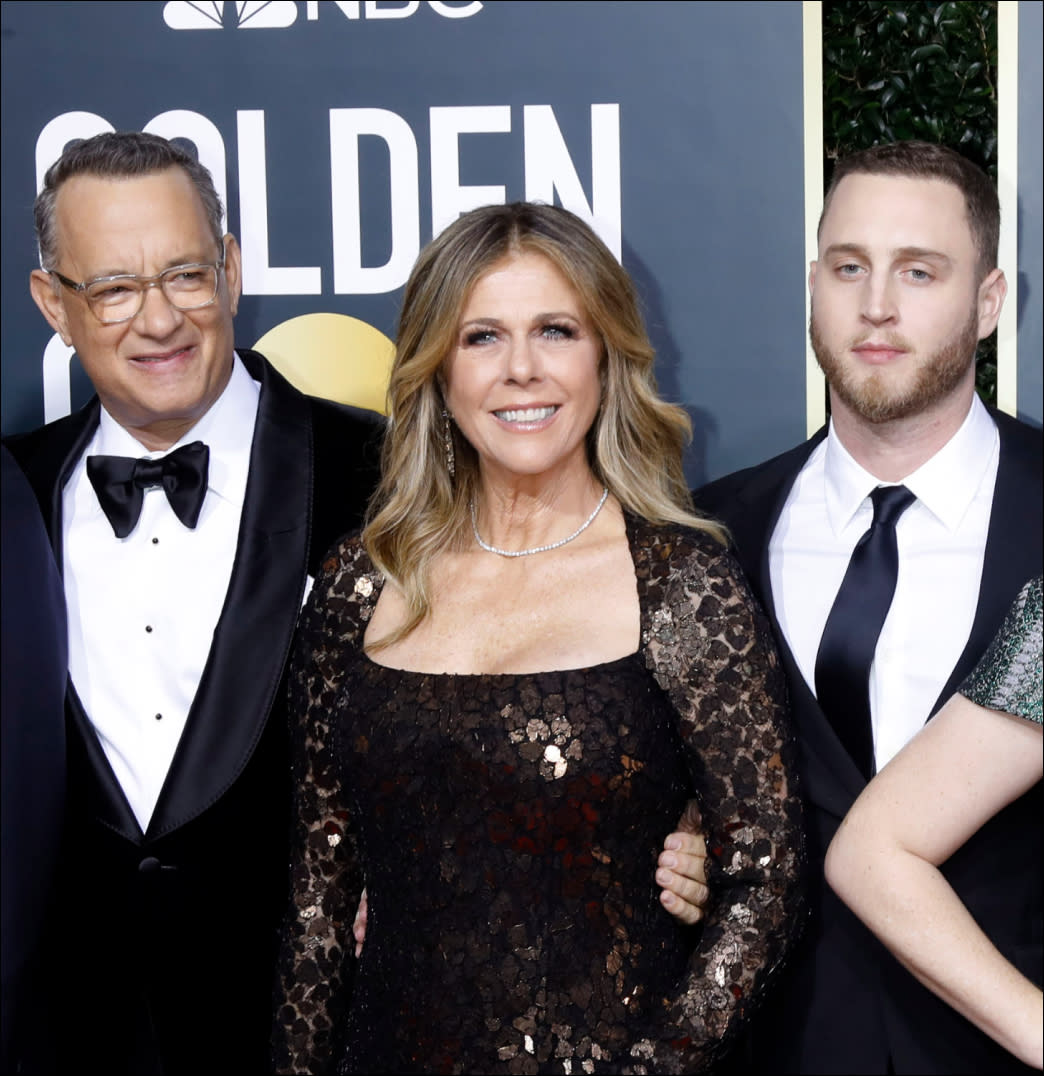  Hanks family at the Golden Globes. 