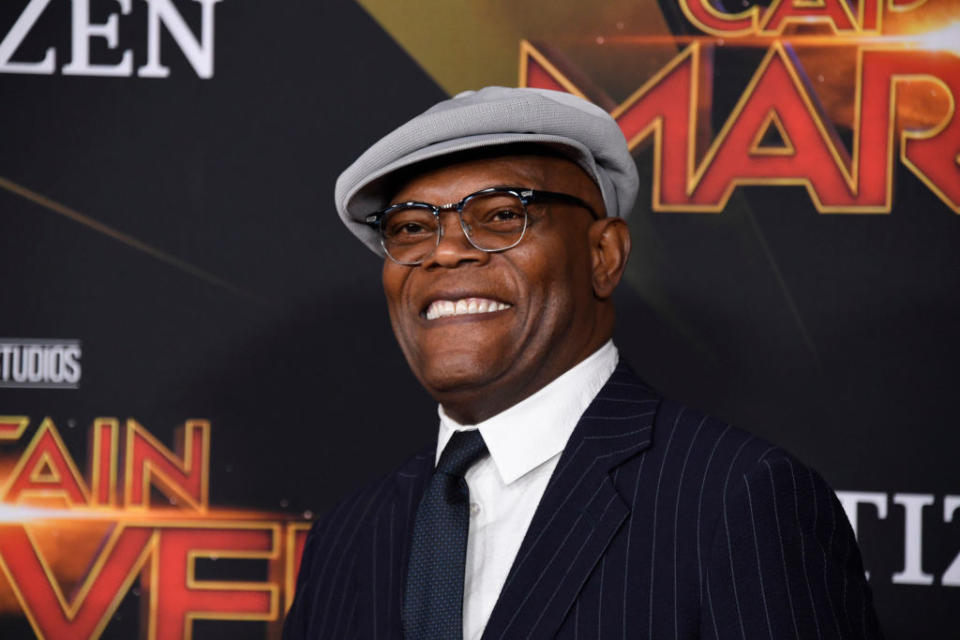 Samuel L Jackson smiling