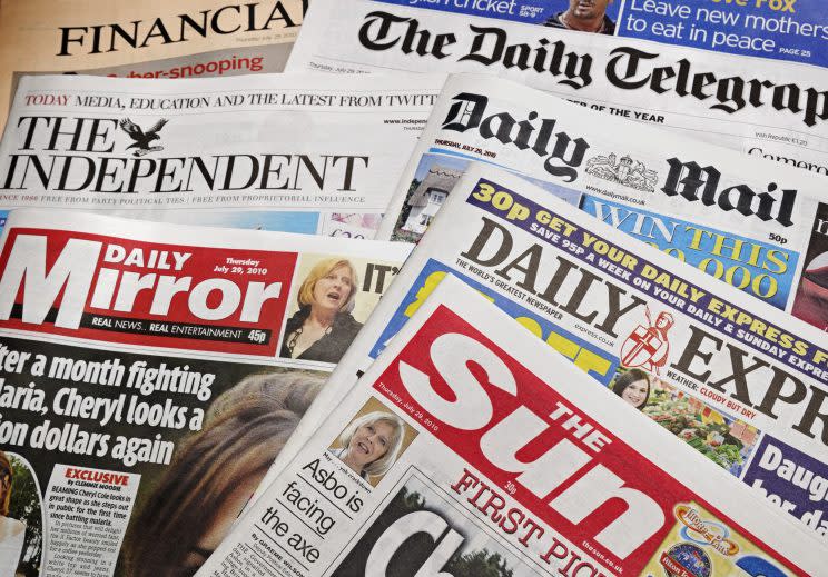 Hostile: the British newspapers (Rex)