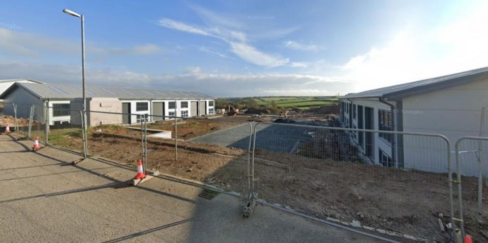 Falmouth Packet: The latest units under construction at Helston Business Park in December 2022
