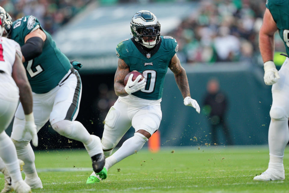 Former Philadelphia Eagles running back D'Andre Swift agreed to a new deal with the Chicago Bears. (Photo by Andy Lewis/Icon Sportswire via Getty Images)