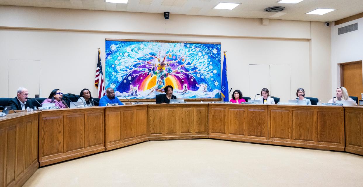 The Milwaukee School Board deliberates at a meeting Jan. 11, 2024, at the MPS Central Services Building. The board is scheduled to meet again Thursday to hear comments and vote on the budget.