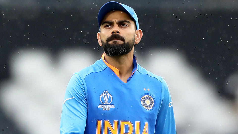 Pictured here, India cricket captain Virat Kohli during a one-day international match.