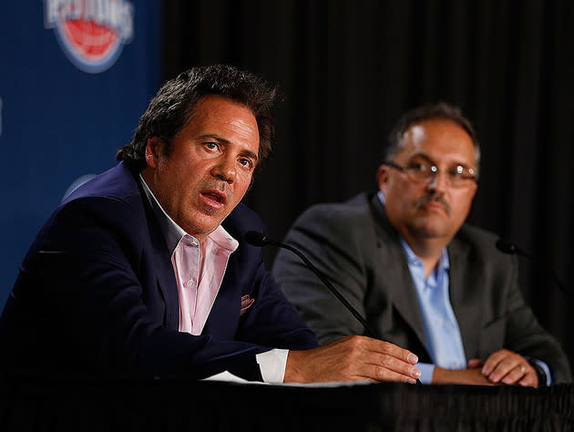 Tom Gores and Stan Van Gundy. (Getty Images)