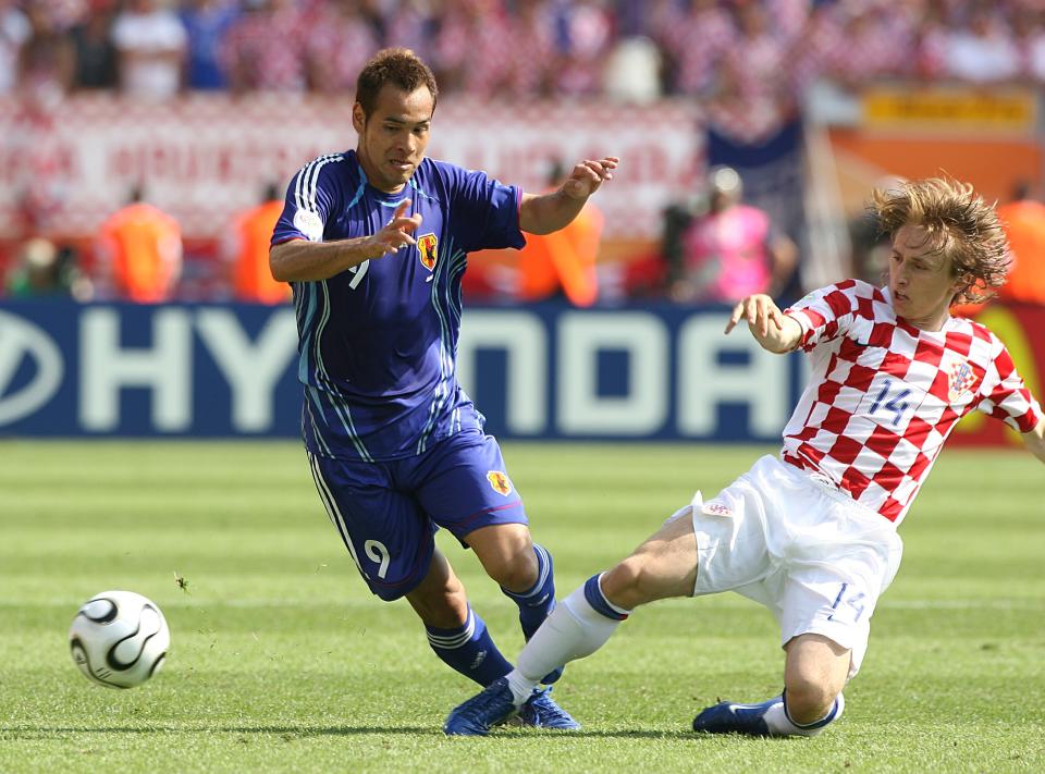 Luka Modric against Japan in his first World Cup: Germany 2006. (Nick Potts - PA Images/PA Images via Getty Images)