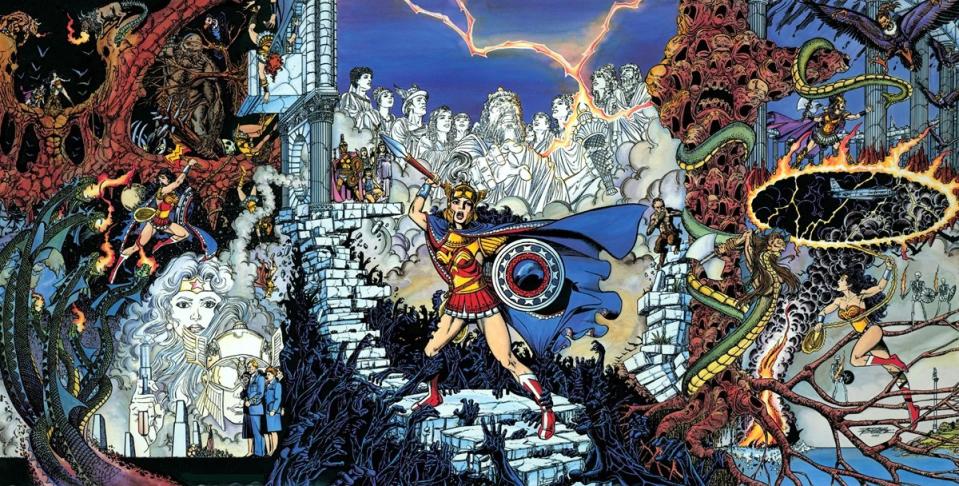 Gatefold cover to 1987's Wonder Woman #10, "The Challenge of the Gods."