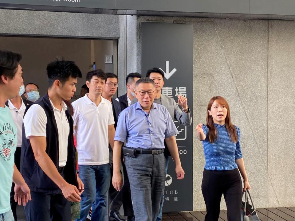 台灣民眾黨主席柯文哲今天受邀南下高雄演講。（圖：溫蘭魁攝）