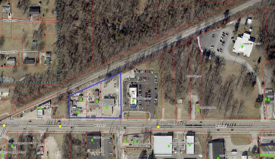 Bedford-based Hang Tight LLC owns three parcels west of the Culver's on Third Street in Bloomington.