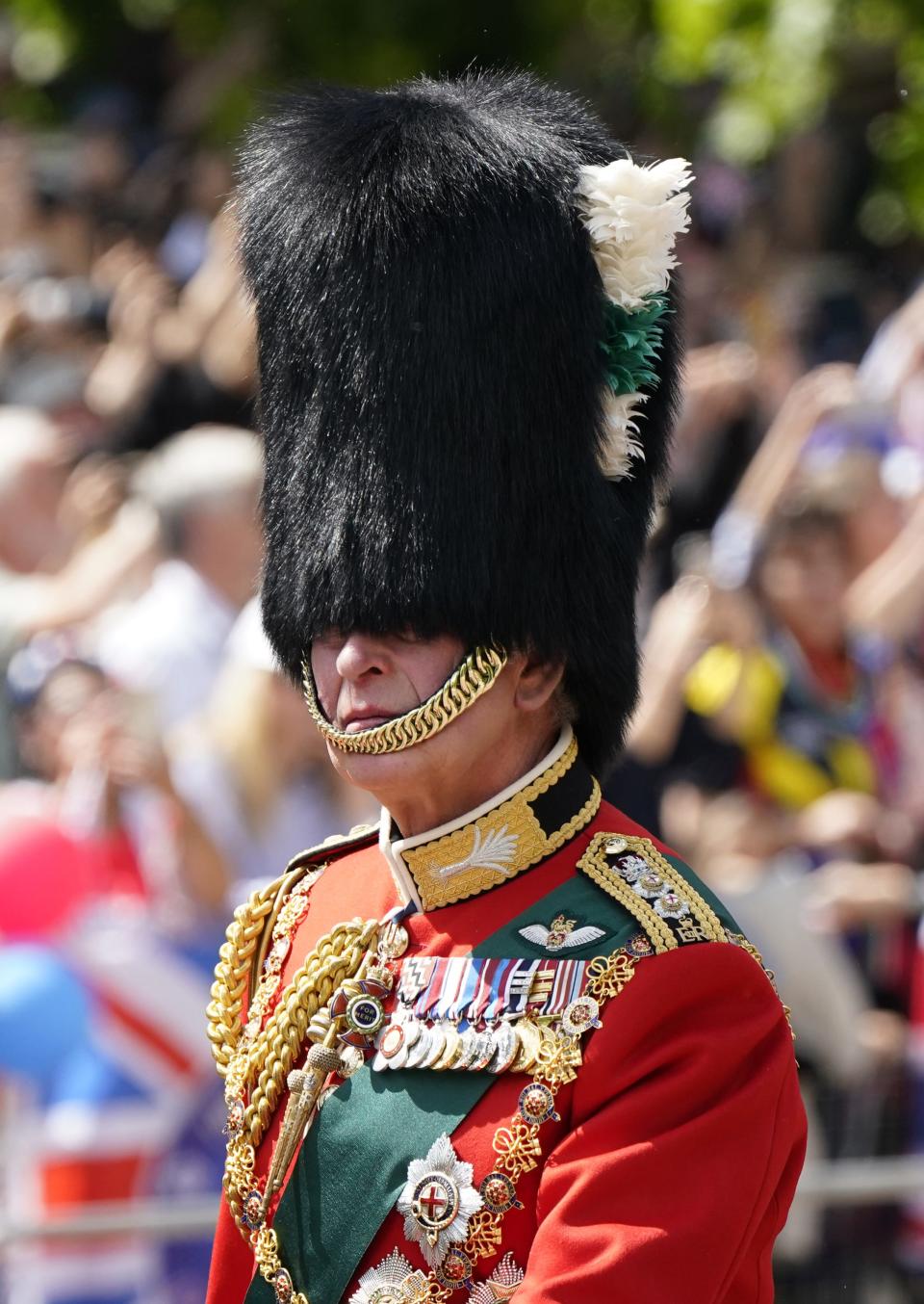 The Prince of Wales takes part in the Royal Procession leaves Buckingham Palace for the Trooping the Colour ceremony at Horse Guards Parade.