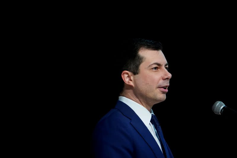 Democratic 2020 U.S. presidential candidate former South Bend, Indiana Mayor Pete Buttigieg attends the Ministers' Breakfast hosted by National Action Network in North Charleston