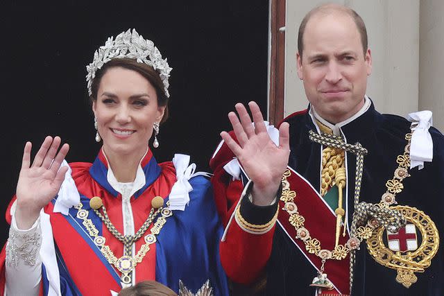 Neil Mockford/Getty Prince William and Kate Middleton on May 6, 2023, in London, England