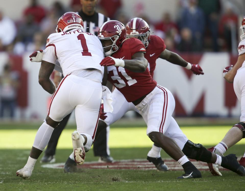 Alabama linebacker Will Anderson is a finalist for the Bednarik Award.