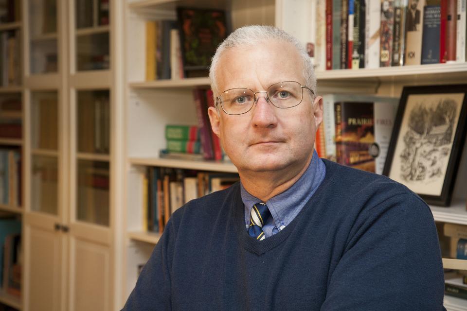 David Whelan, brother of Paul Whelan, poses in his house in Newmarket, Ontario, Canada on January 5, 2019. The brother of Paul Whelan, a former US Marine accused of espionage and arrested in Russia, says in an interview with AFP that "nothing" comes to mind as to what "could have raised" suspicions about his brother's trip "to help a friend" in Russia.