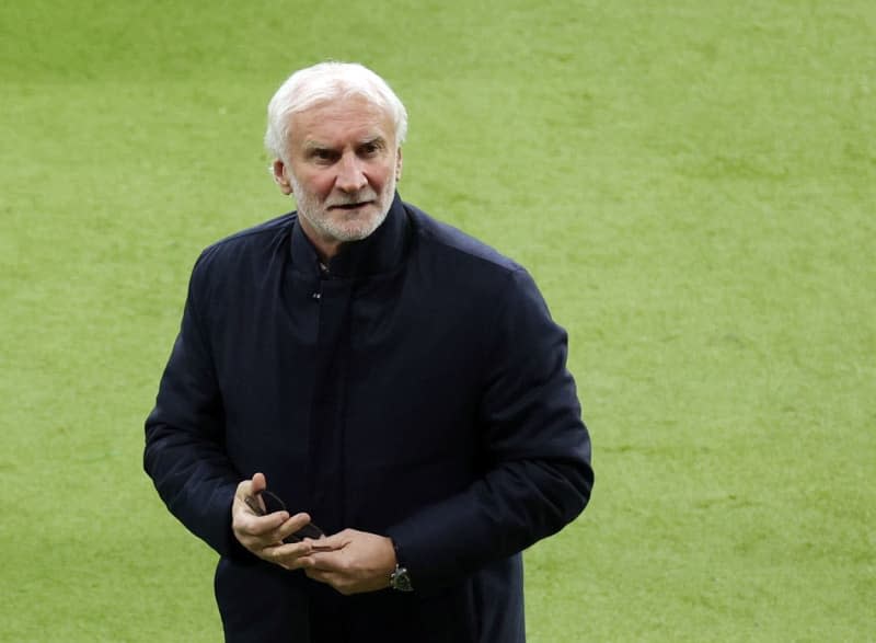 Rudi Voeller, director of the German senior men's national team, pictured prior to the start of the International friendly soccer match between Germany and Turkey at Olympic Stadium. Christian Charisius/dpa