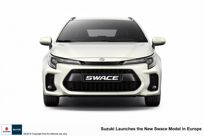 Suzuki Swace是基於Corolla Touring Sport所推出的車型，因此整體外觀相同僅於保險感與水箱護罩進行微調。