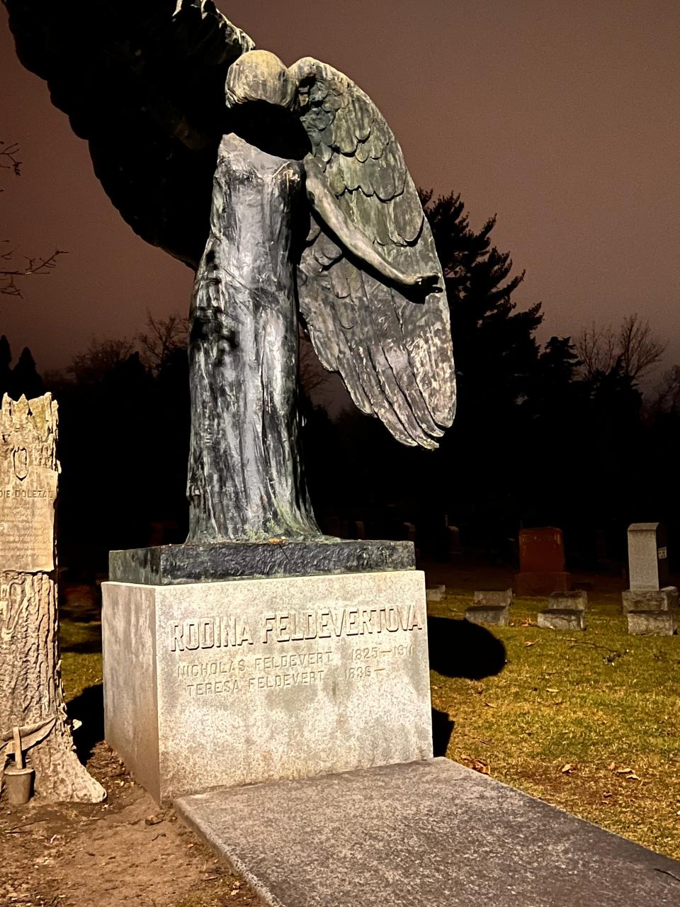 During the winter solstice, we did tarot readings and walked through Oakland Cemetery to see the Black Angel, one of the more underrated Iowa City icons.