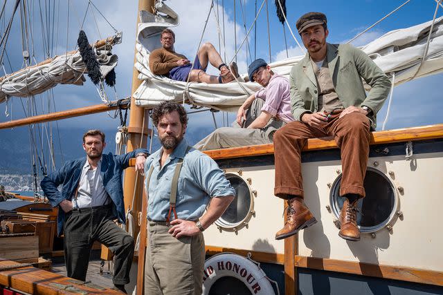 <p>Daniel Smith</p> Alex Pettfyer, Alan Rtichson, Henry Cavill, Hero Fiennes Tiffin and Henry Golding in 'The Ministry of Ungentlemanly Warfare'