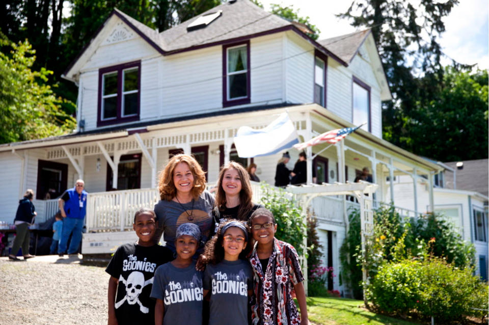 Members of the Hart family pictured at the annual celebration of The Goonies movie. Source: Thomas Boyd/The Oregonian via AP