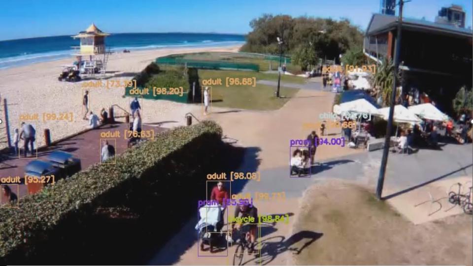 An example of the software in action. Michael McGuire, president of Ramudden Digital, said that the footage is processed using artificial intelligence software in real time.