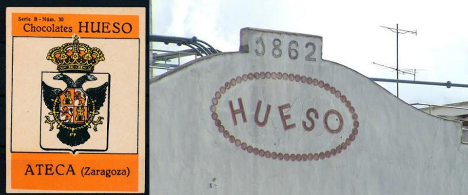 La empresa Chocolates Hueso, cuyo nombre dio origen a los Huesitos, se fundó en 1862. Via AragonTV