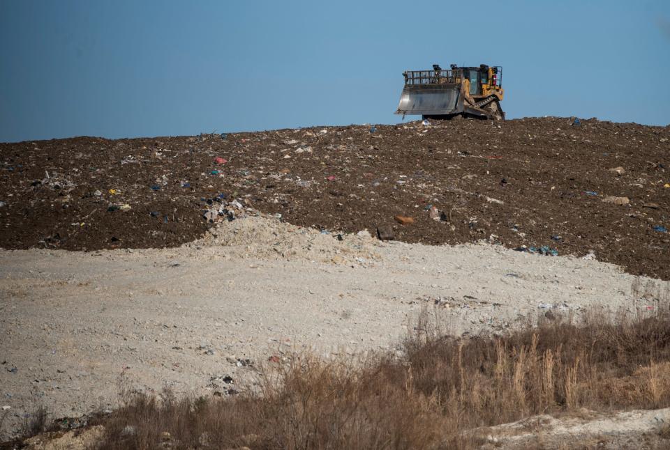 The Arrowhead landfill seen from County Road 1 in Uniontown, Ala., on Thursday, Feb. 10, 2022.